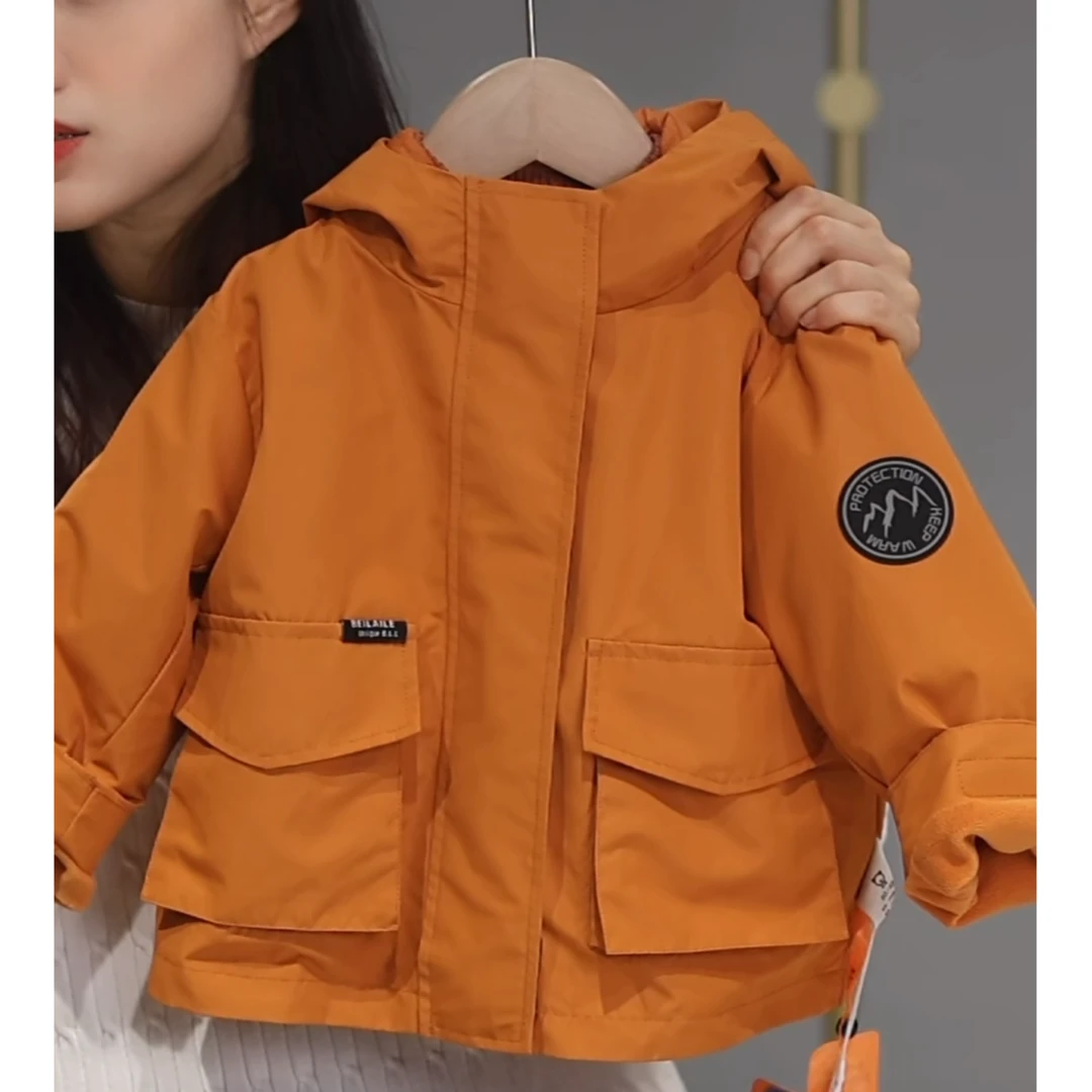 【三合一冲锋羽绒服  小洛妈咪】婴儿童羽绒服男女宝宝秋冬装J28 AM