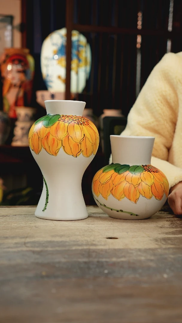 【闪购商品】瓷片景德镇纯手工釉下彩精品花瓶