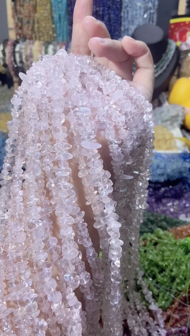 未镶嵌珠宝半成品水晶aaa粉水晶