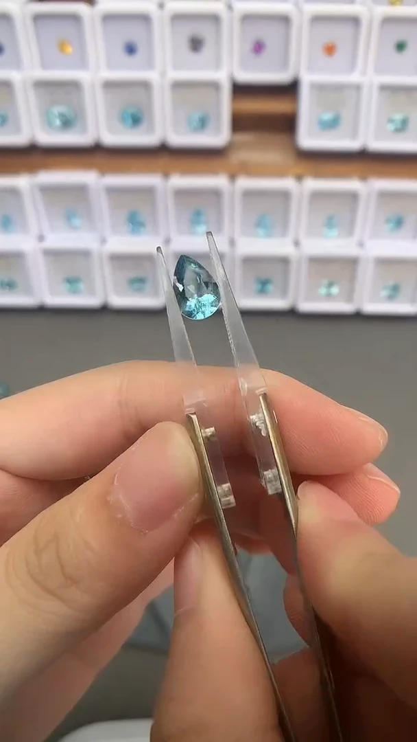 未镶嵌裸石定制海蓝宝石1.65ct 圣玛 02017