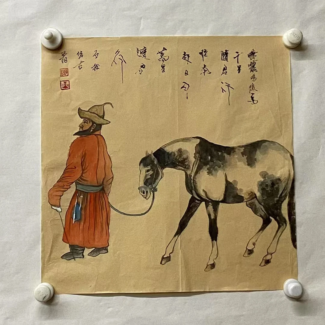 《嘨嘨鸣骏马》装饰画王瑞忠原创