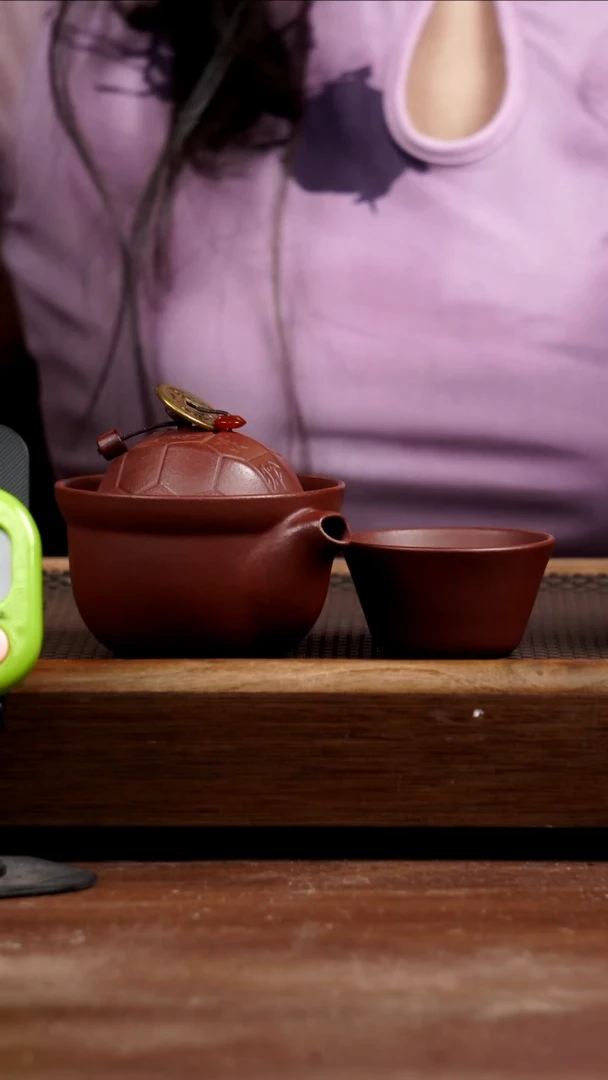 茶壶紫砂上*月底槽青旅行套组130CC