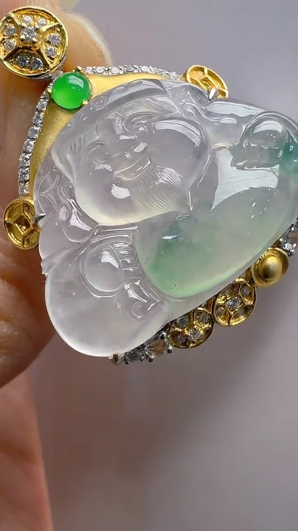 【闪购商品】翡翠吊坠(不含链)18K金镶嵌多样性团购发一件