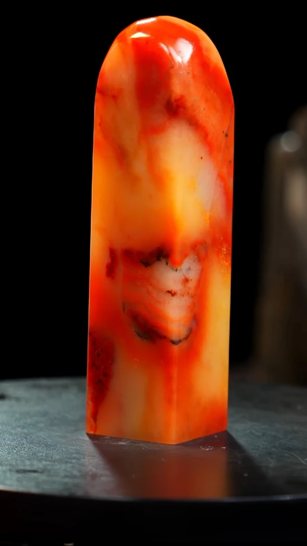 田黄石红花冻田黄