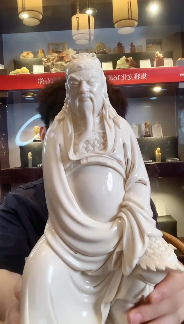 德化白瓷兰全盛老师的关公高度29公分