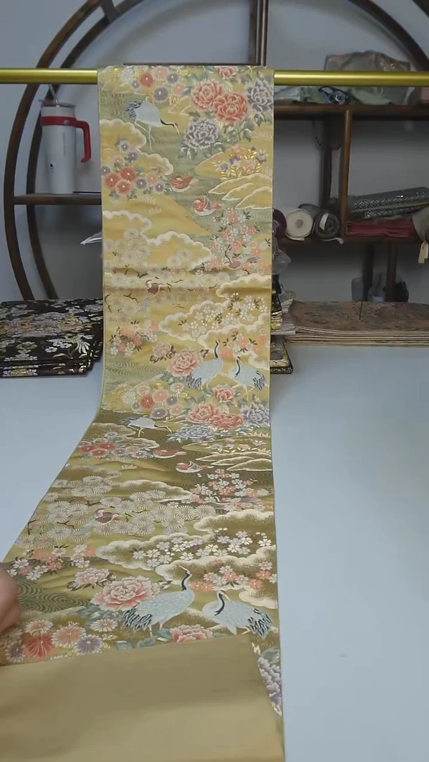 织绣3西阵织六通仙鹤