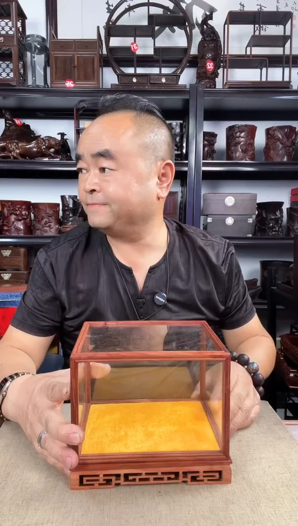 木新玻璃罩老李红木工艺品
