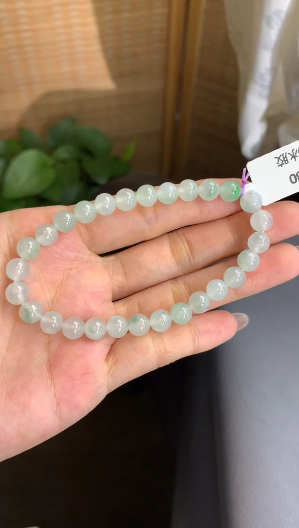 未镶嵌手串翡翠卡6.7mm