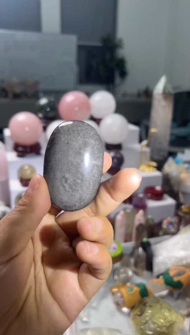 未镶嵌黑曜岩珠宝奇石Y029