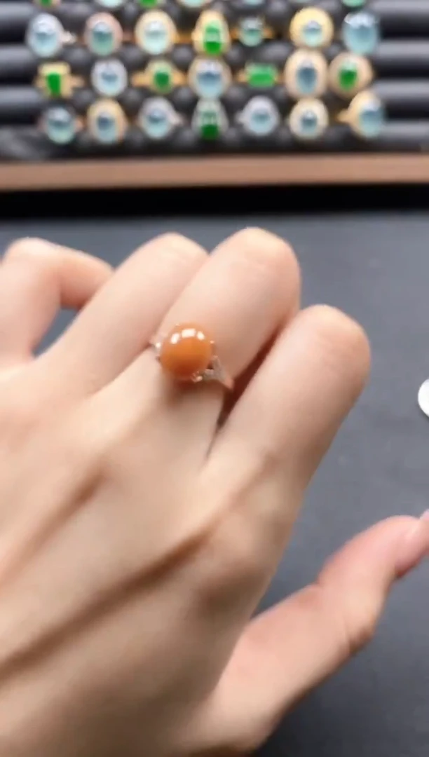 银S925镶嵌戒指翡翠51511