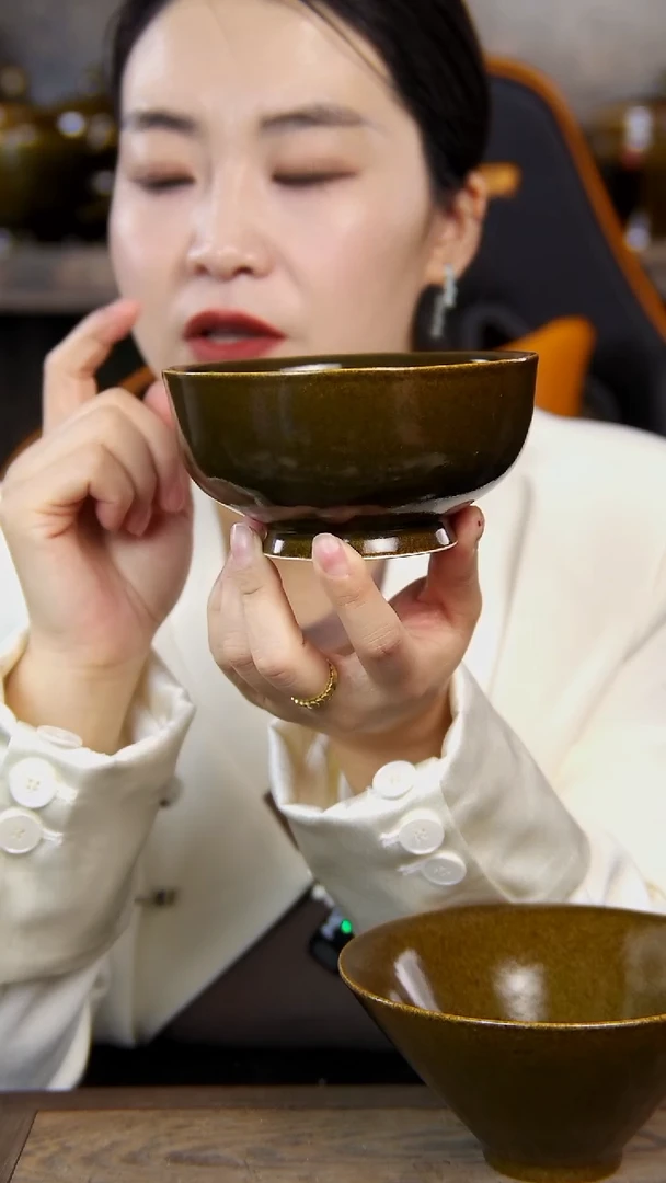 原矿釉碗煤窑烧制两只