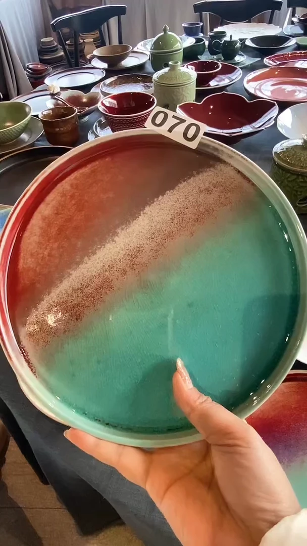 【闪购商品】碗070五彩渐变盘