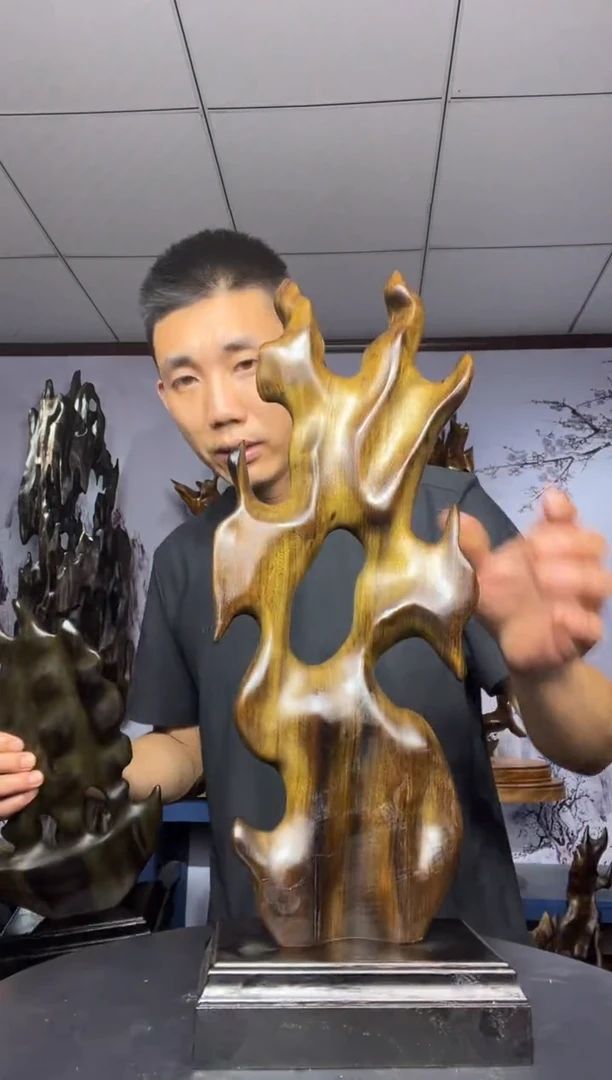 金丝楠木雕款基**工金丝楠木工艺品摆件