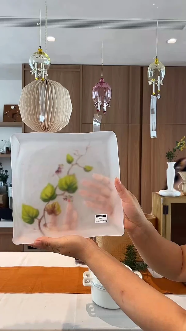 茶道摆件0000手绘平盘8142