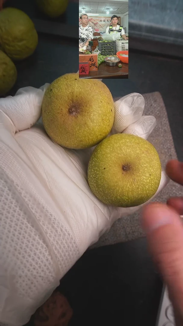 文玩核桃把件青皮磨盘55尺左右（售出不退不换）