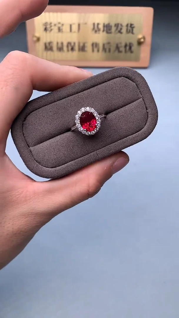 银S925镶嵌戒指红宝石1111