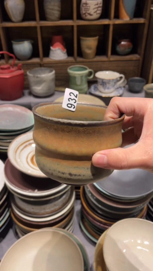 【闪购商品】瓷片932 青灰扭扭杯1个