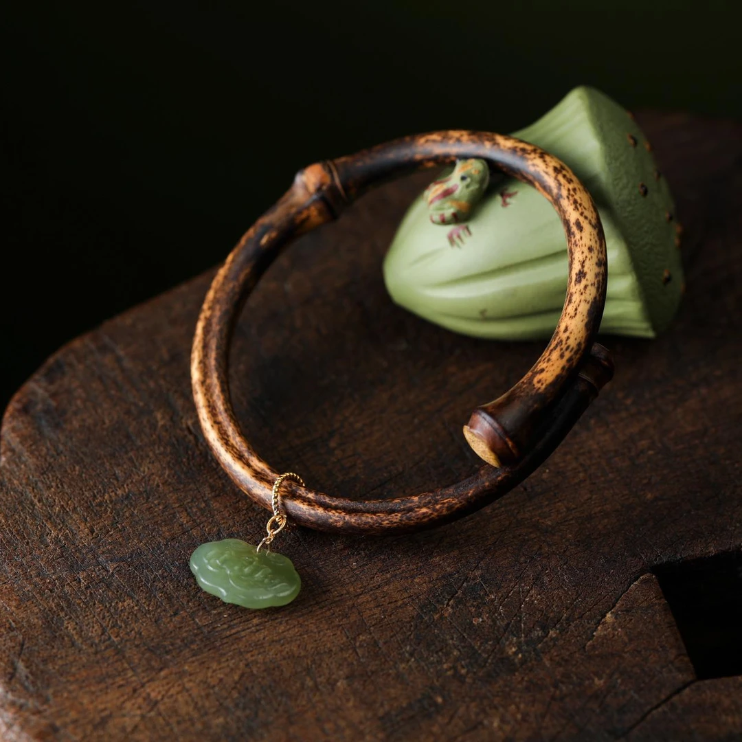 【意婵】（备注圈口）精品天然老料紫竹手镯-911268