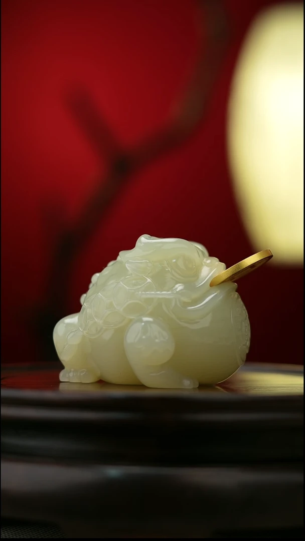 玉【三足蟾蜍】天然玉石摆件