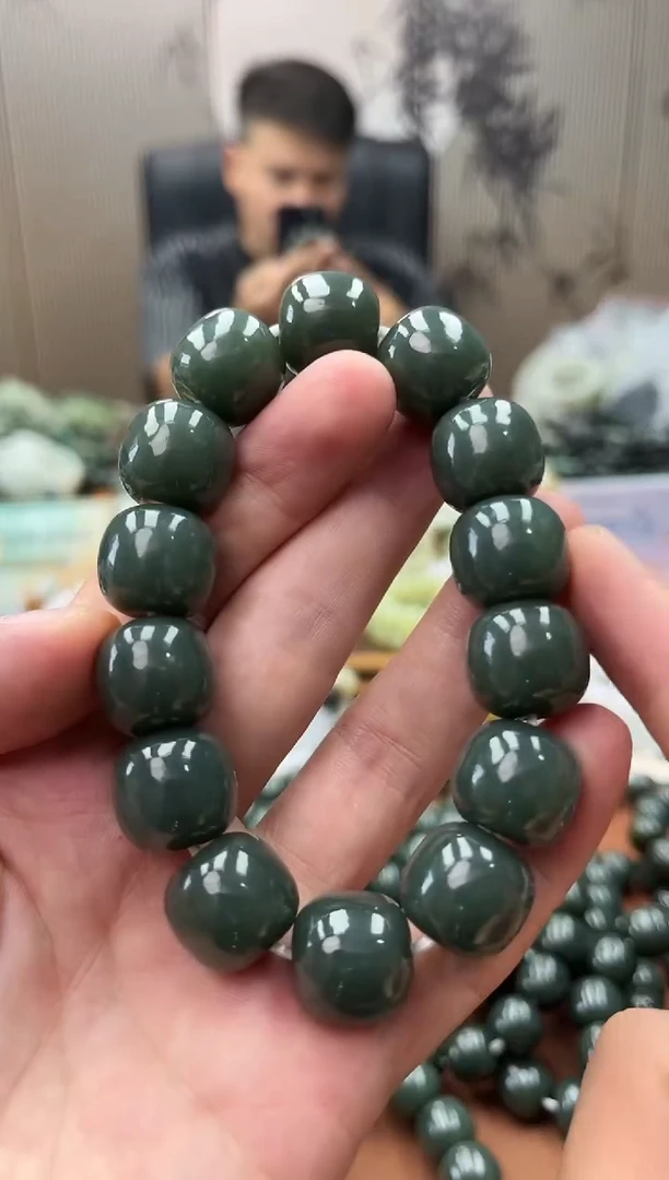 手串未镶嵌和田玉纯天然新疆且末蓝16