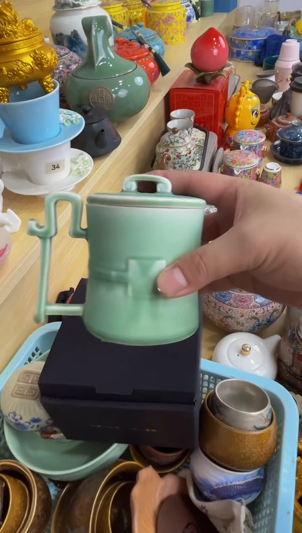 陶瓷茶具摆件旅行套组