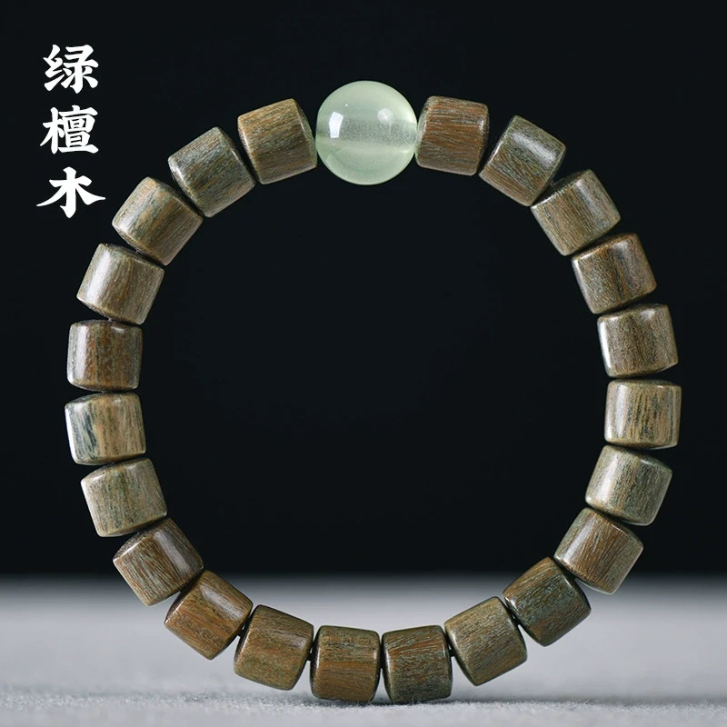 清香绿檀桶珠手串-LQ146