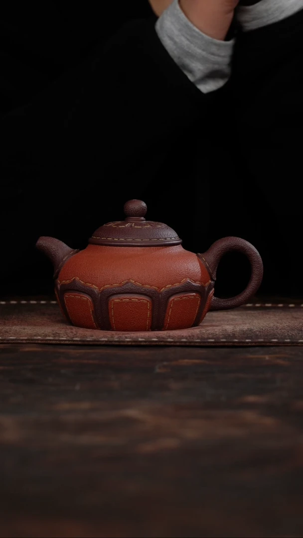 茶杯紫砂非遗茶器-皮革莲花壶