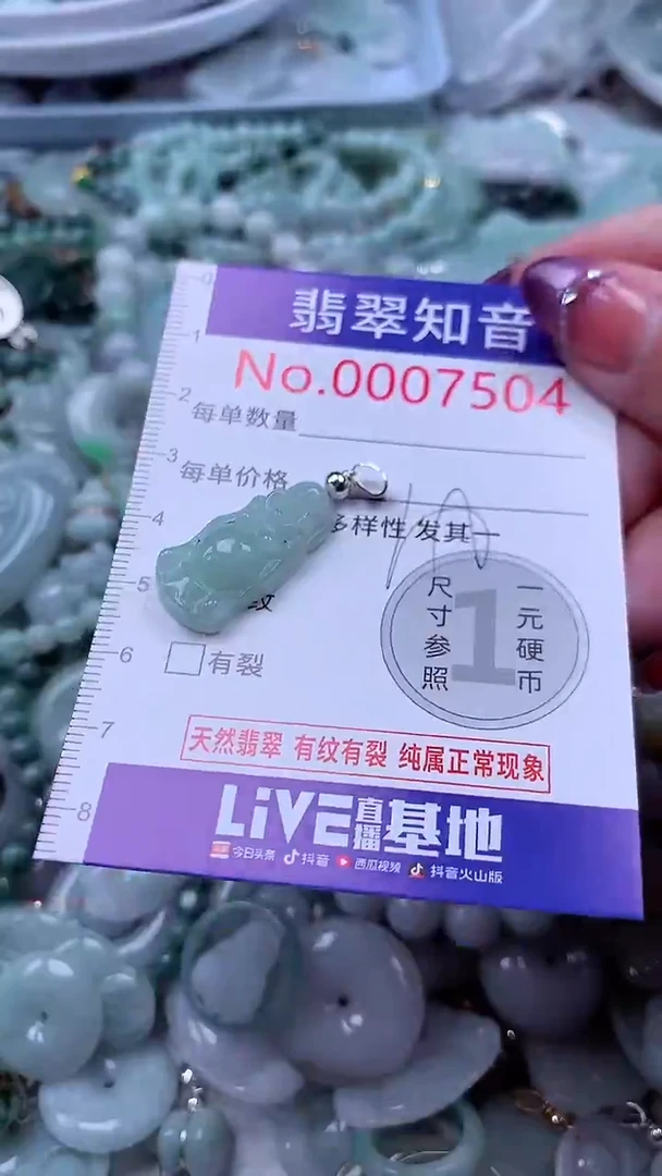 翡翠未镶嵌吊坠(不含链)7504