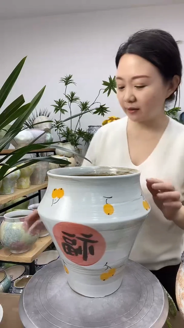 9.7陶瓷花盆直播链接高.   25   口19