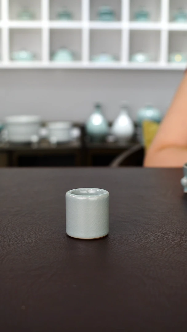 仿古釉扳指盖置一级品-二