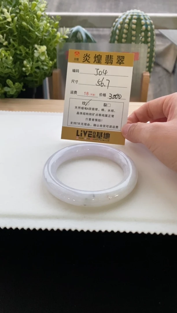 未镶嵌手镯翡翠56.7圈口编码J04