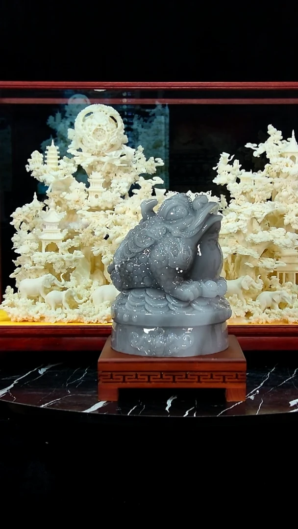 石材金**时家居摆件金蟾1111