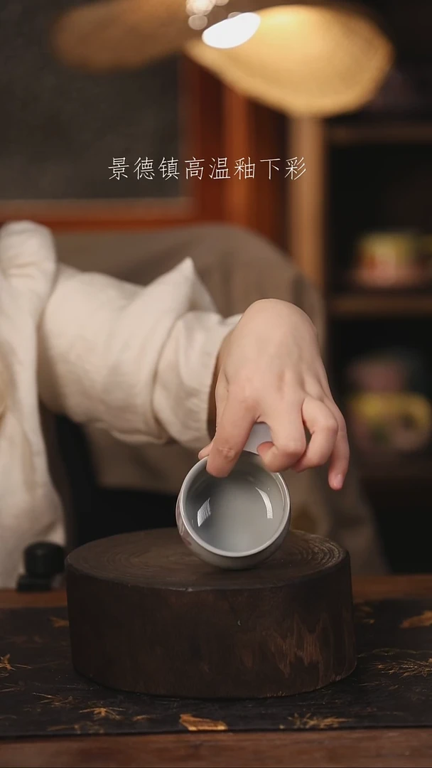 陶瓷景德镇高温釉下手绘陶瓷@L025@