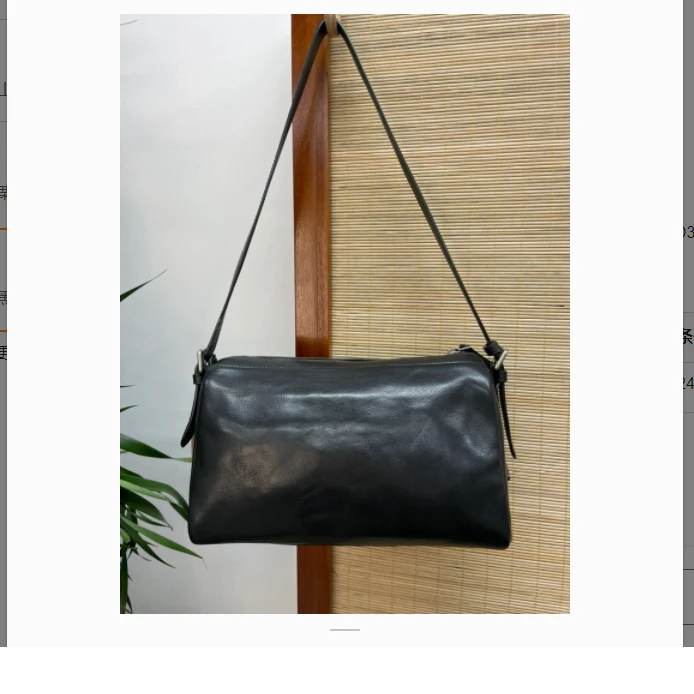 素创【迟野】树膏头层牛皮包复古通勤优雅轻奢单肩斜挎包SG60259