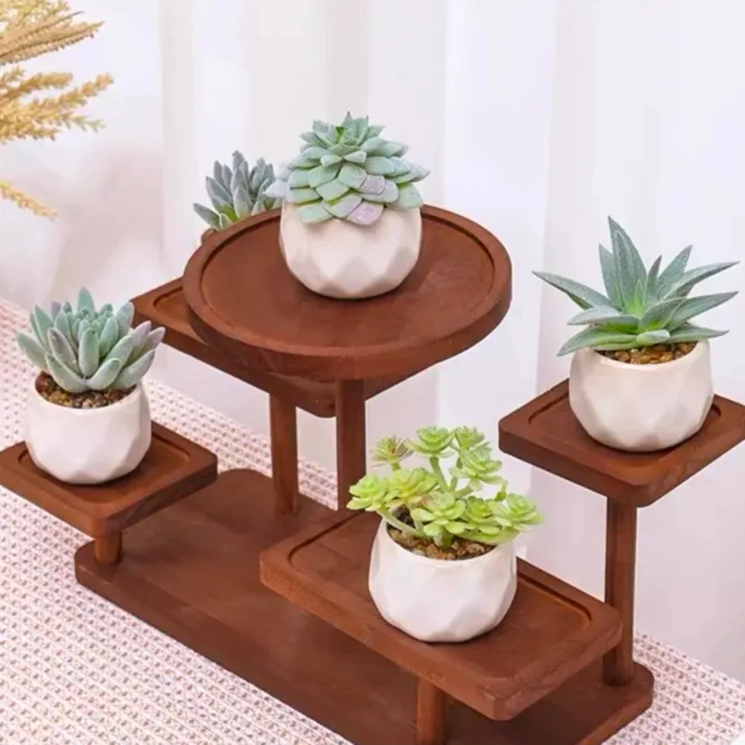 木质摆摊展示架阶梯创意木质饰品摆件展示台陈列多层收纳架摆件