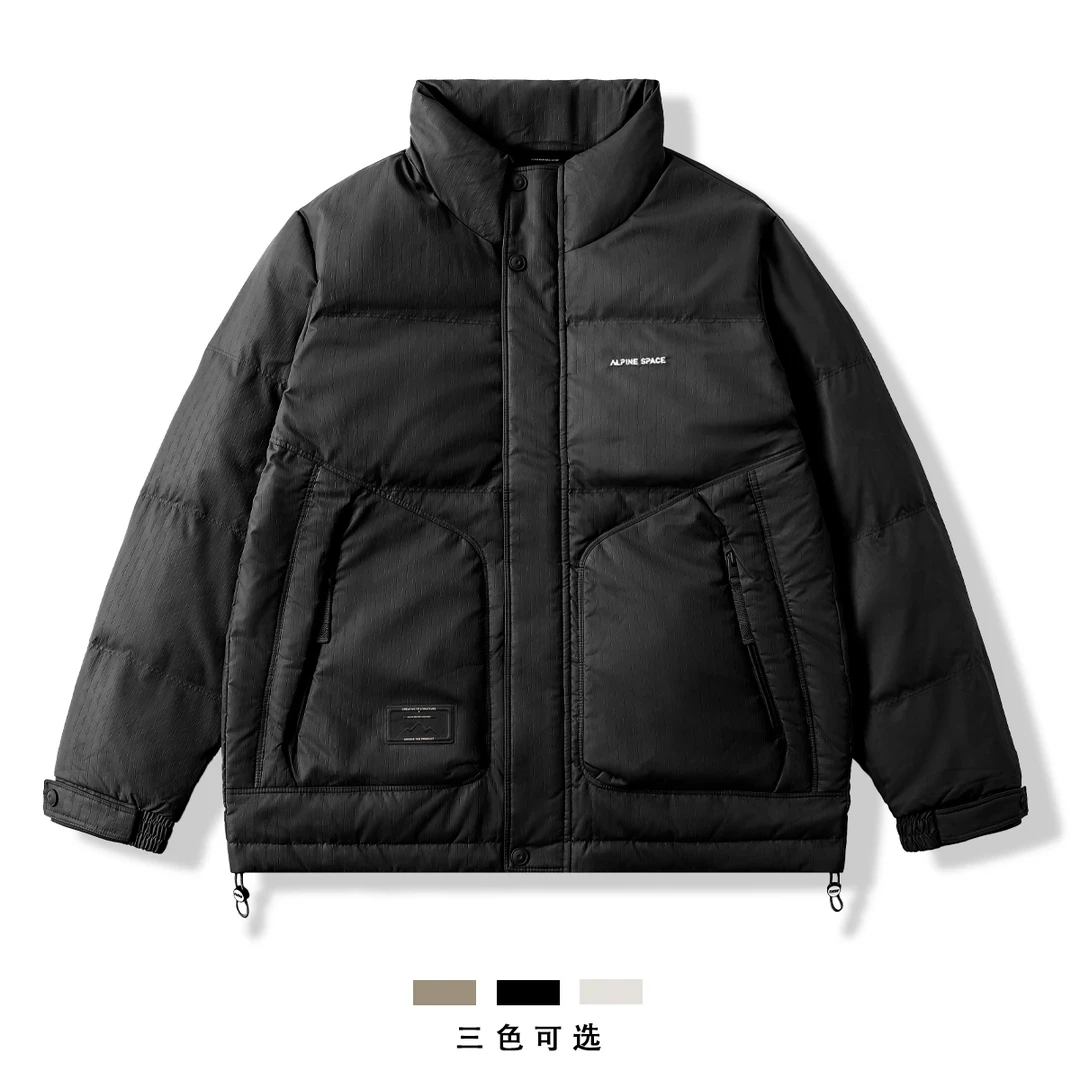 90绒外穿常规款拉链收口袖冬季纯色加厚潮流羽绒服533