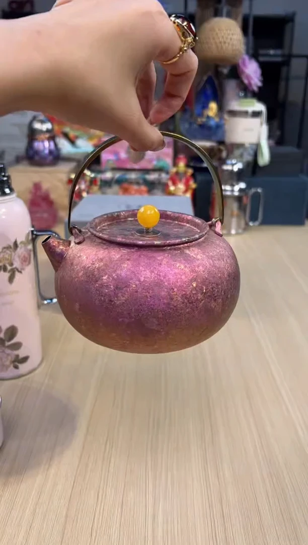 113纯钛提梁壶-蓝色