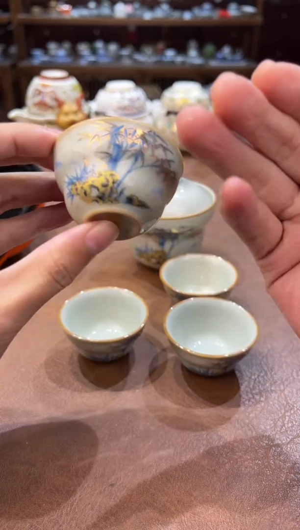 真的很便宜伴会开片的旅行茶具