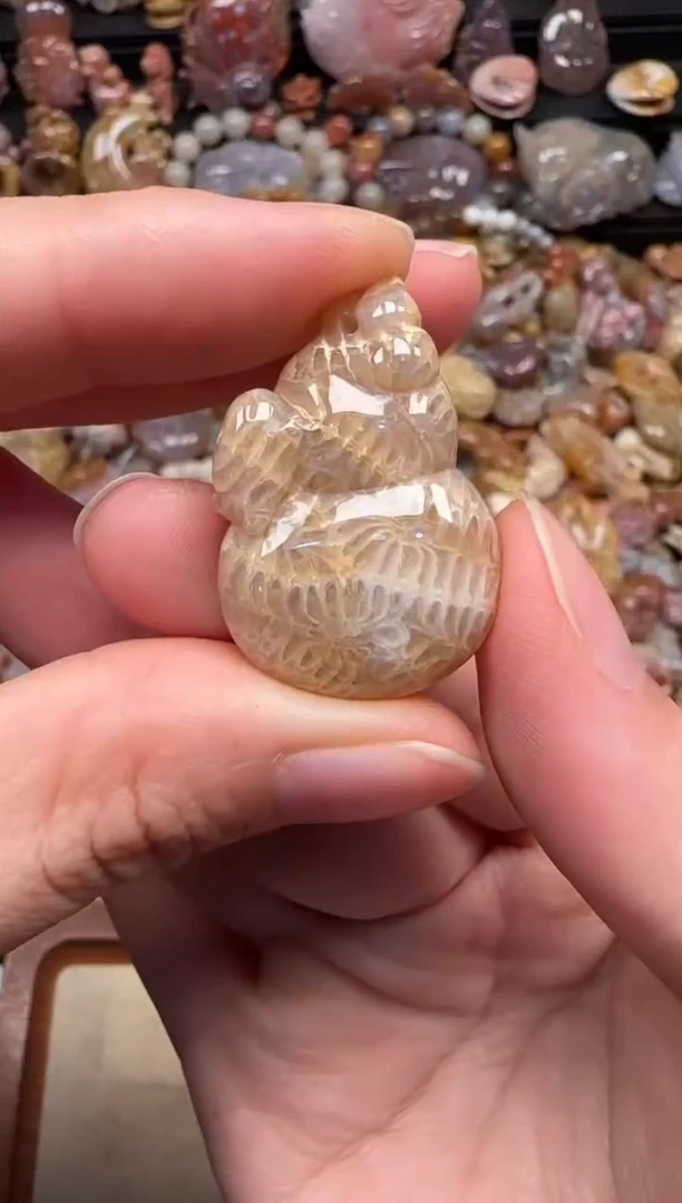 颈饰未镶嵌硅化珊瑚（珊瑚玉）654