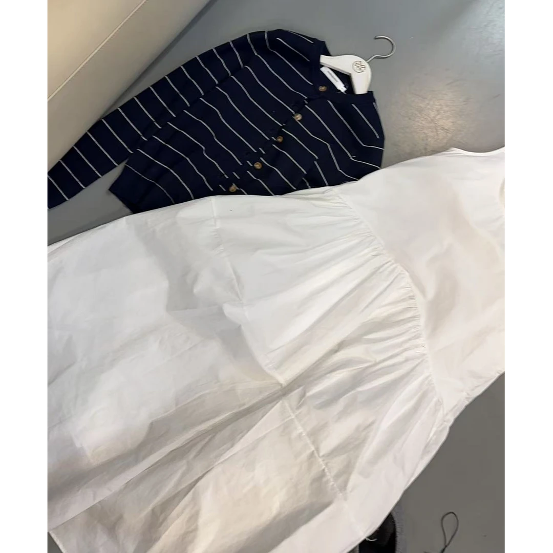 【文乐乐】春季新款高级气质显高时尚休闲潮流针织连衣裙套装3747