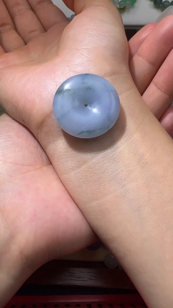 未镶嵌定制翡翠浓紫扣子