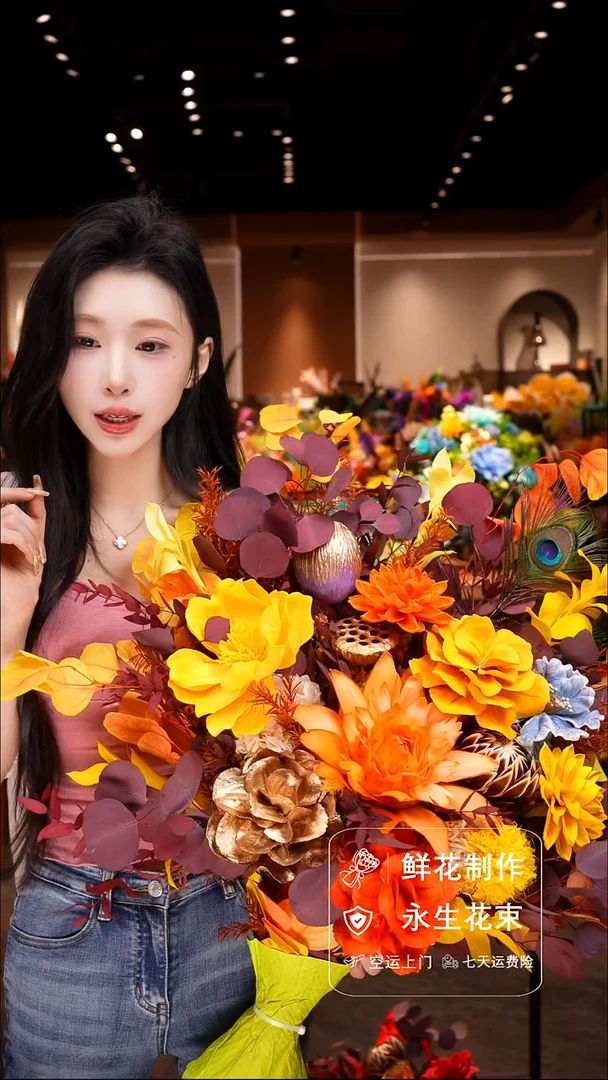 琉璃瓶手工花器花束空运包邮送货上门-以图片为准