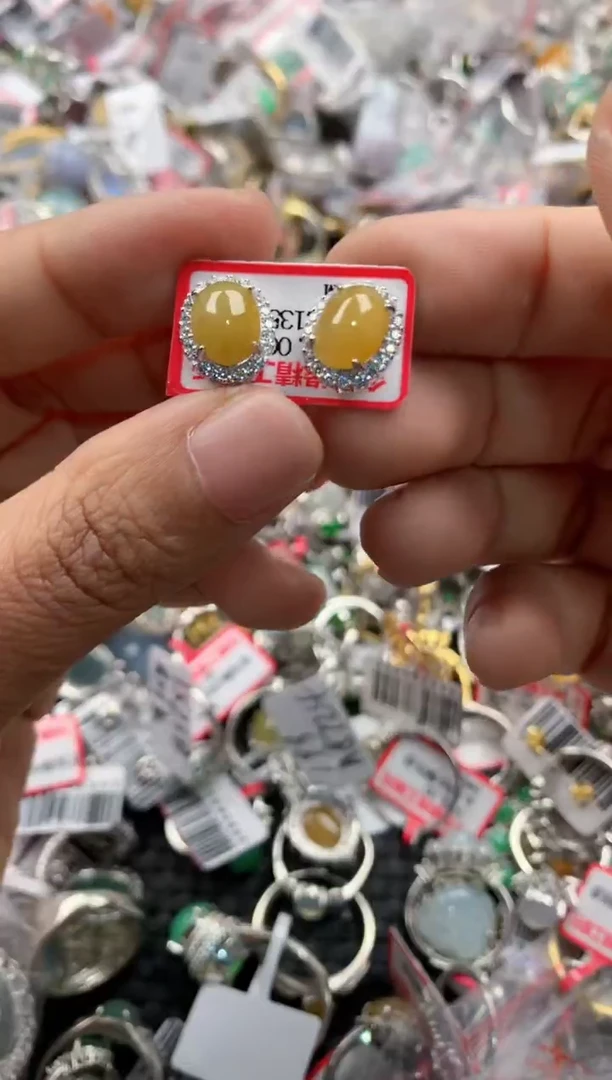 银S925镶嵌戒指翡翠555                 5