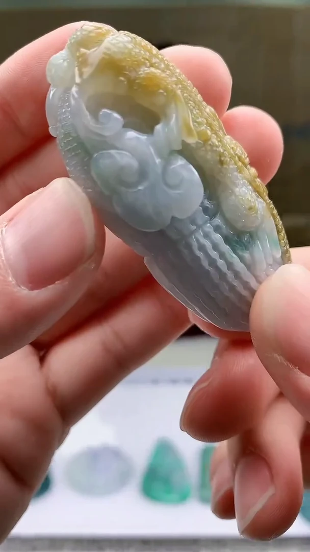 【闪购商品】定制翡翠未镶嵌5152bb-毛货挂件11