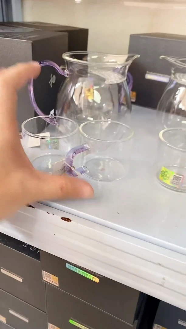 禾器/晶彩/观禄煮茶器/浅紫+清禾对杯/浅紫