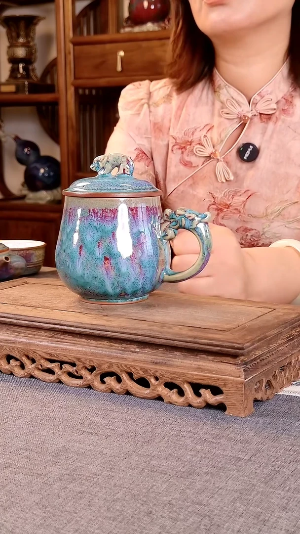 龙头杯 土魂钧瓷