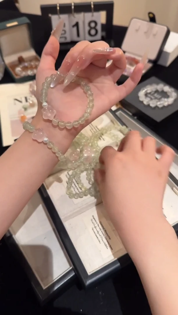 水晶手链合金葡萄石x2076