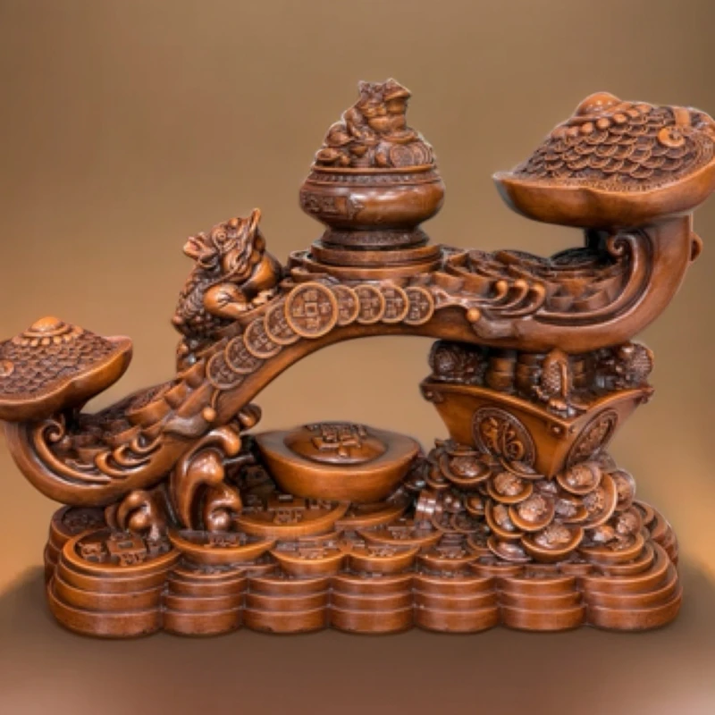 吉祥如意摆件客厅酒柜电视柜玄关摆件高20长25