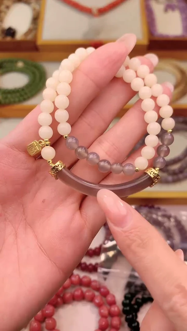 手串白玉菩提孤品