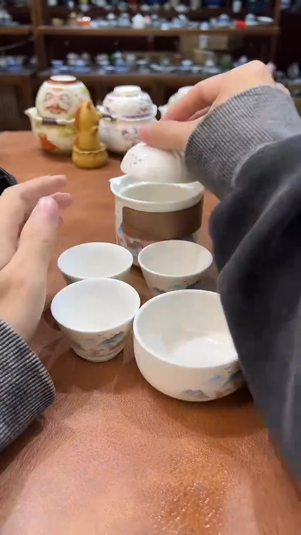 真的很便宜会开片的旅行茶具